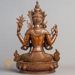 Handcrafted Chenrezig Statue | Copper Oxidized