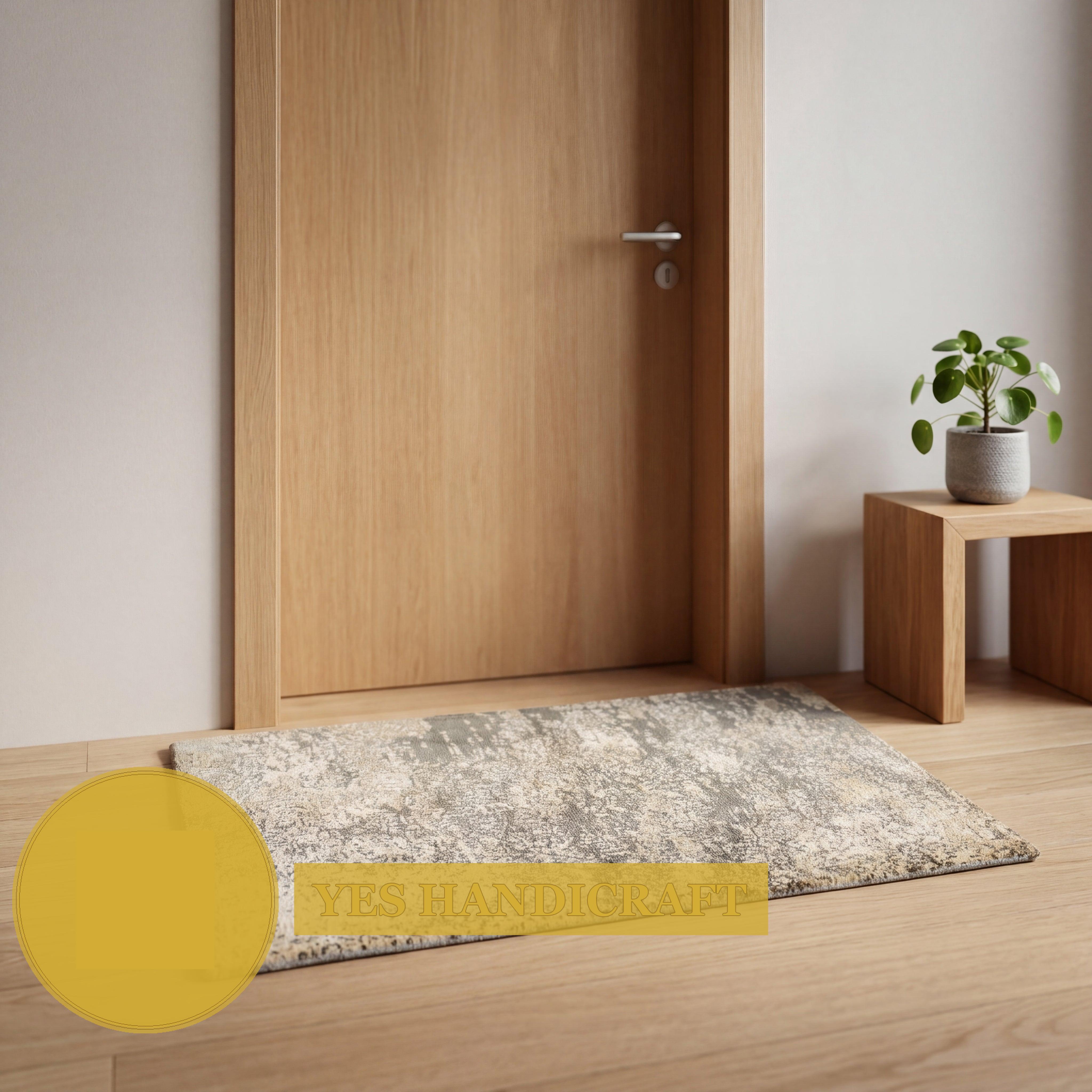 Meditation Mat / Door Mat | Handwoven Pure Wool and Silk Carpet