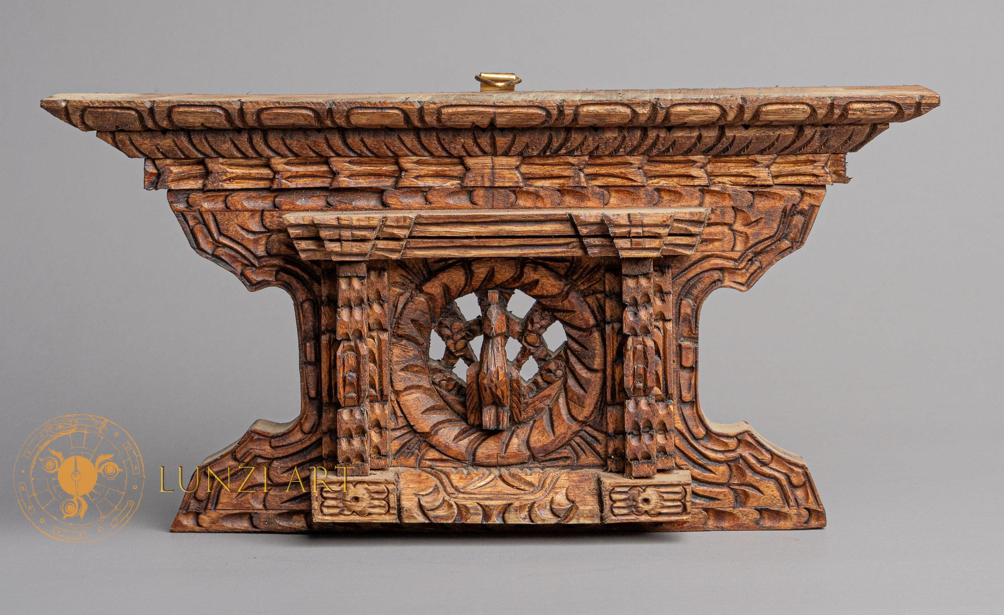 Hand-Carved Traditional Peacock Window (Mayur Jhyal) | Sacred Karma Wood