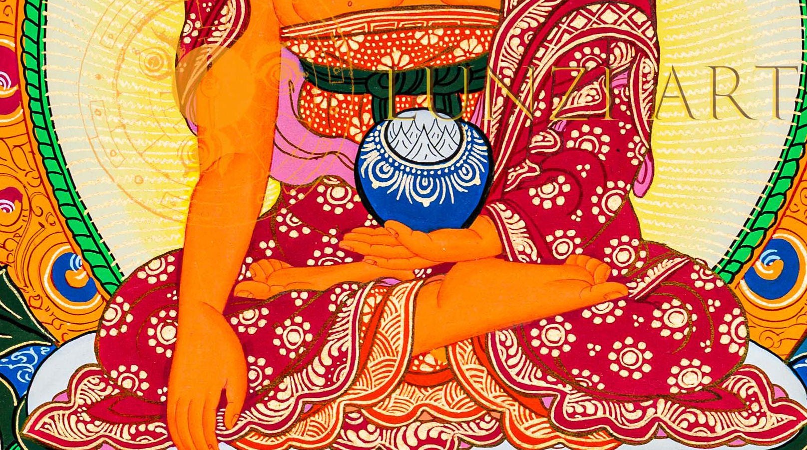 Hand-painted Shakyamuni Buddha Thangka Painting