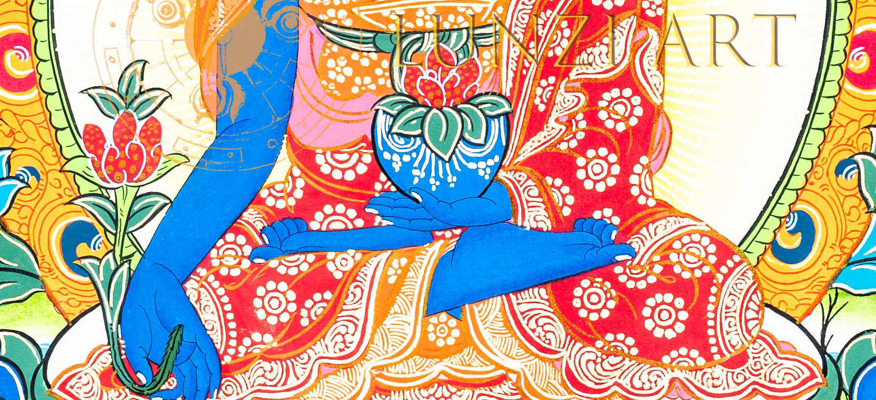 Medicine Buddha Thangka : Healing Buddha