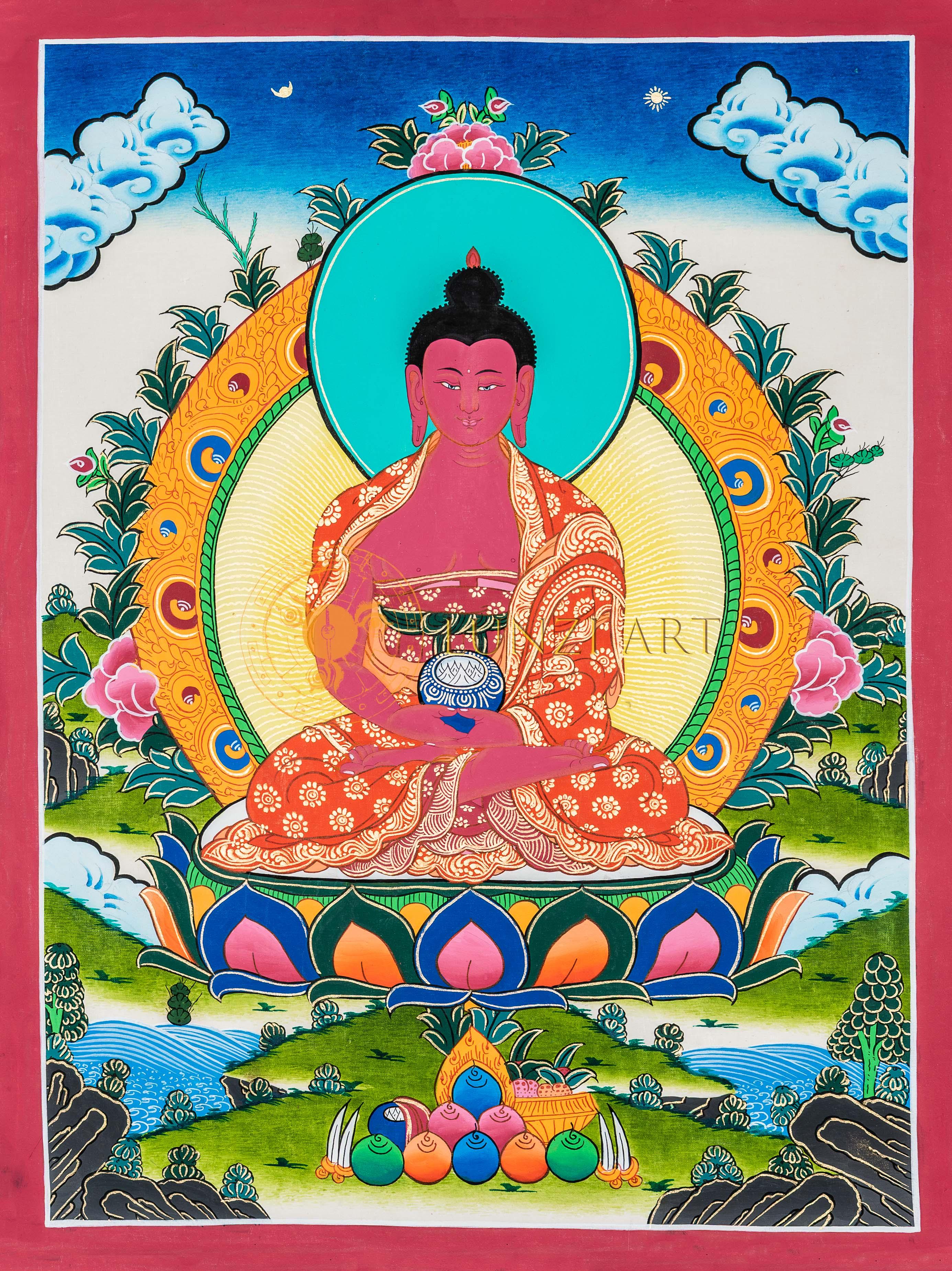 Hand-painted Amitabha Buddha Thangka