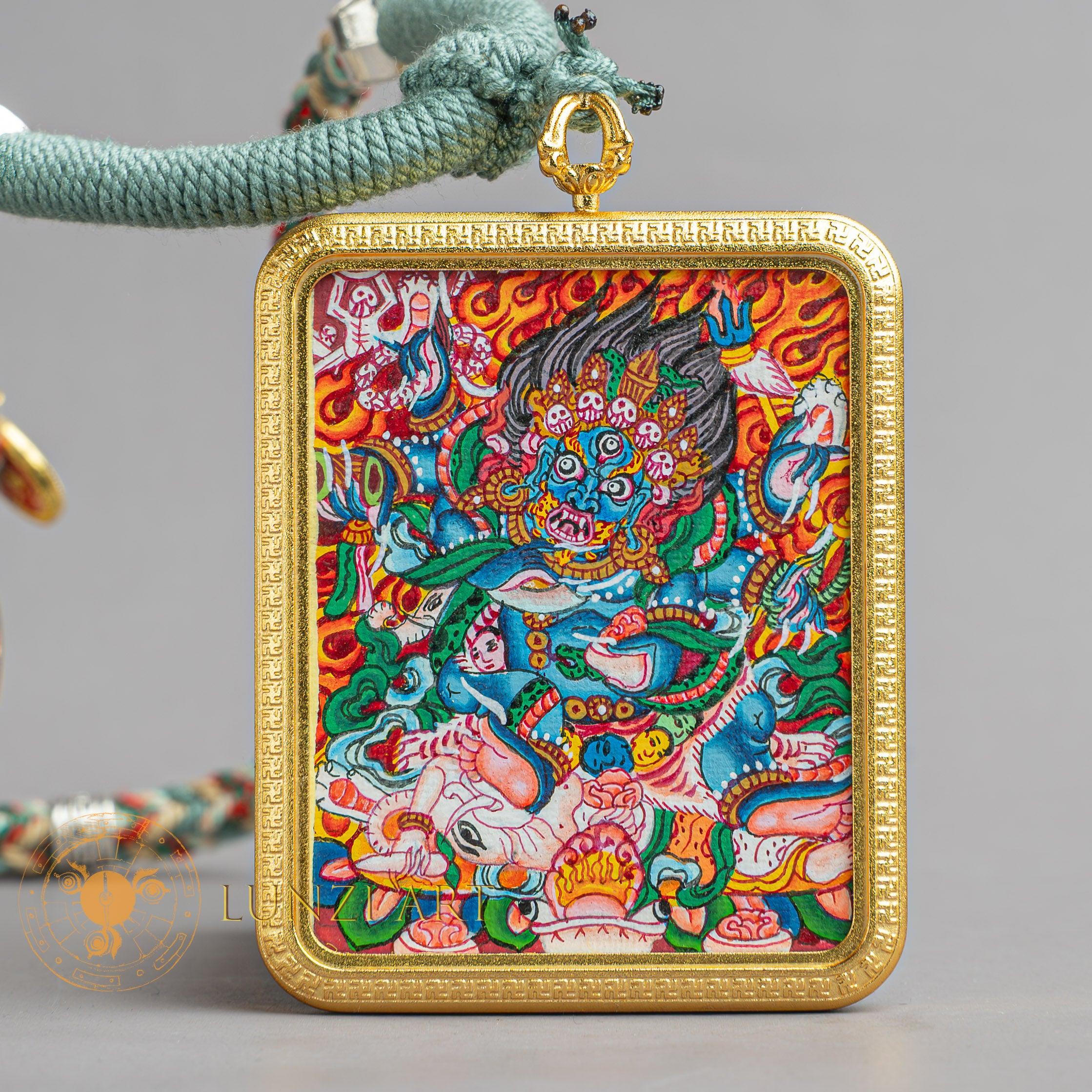 Mahakala Locket Thangka: For Protection & Spiritual Strength