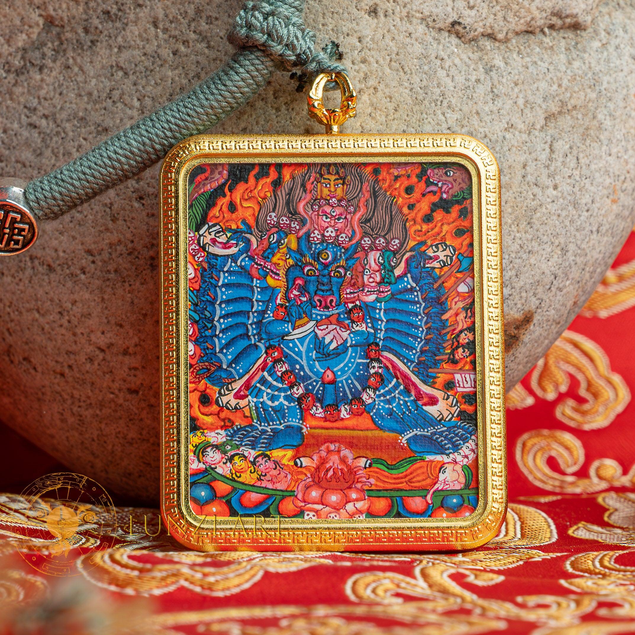 Yamantaka Locket Thangka: For Protection & Spiritual Power