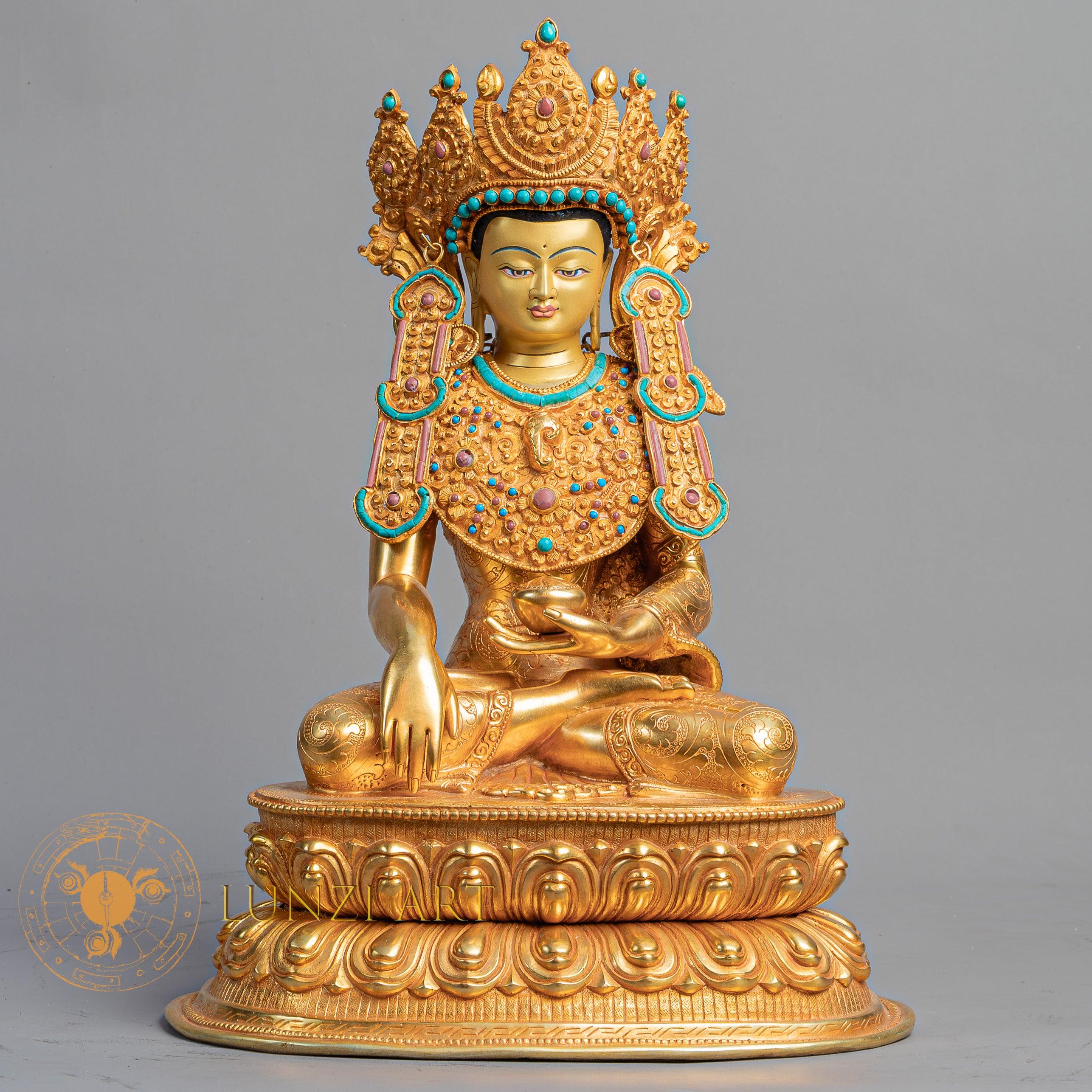 Jowo Rinpoche Shakyamuni Buddha Statue | Fully Gold-Plated Copper