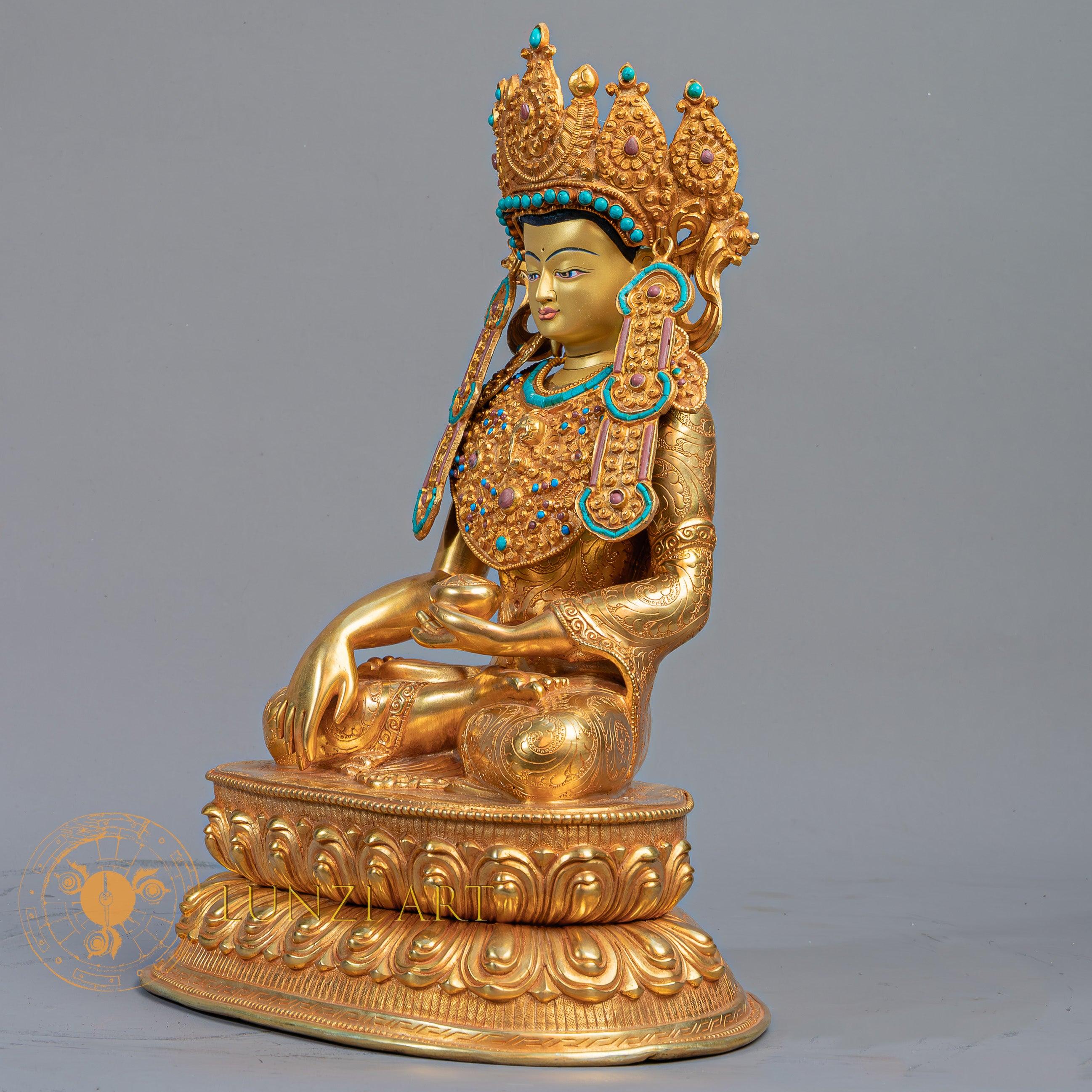 Jowo Rinpoche Shakyamuni Buddha Statue | Fully Gold-Plated Copper