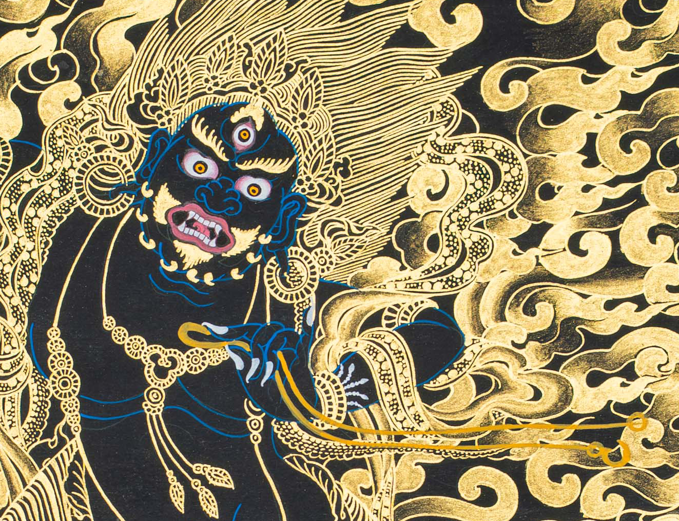 Vajrapani Thangka: Wielder of Indestructible Power