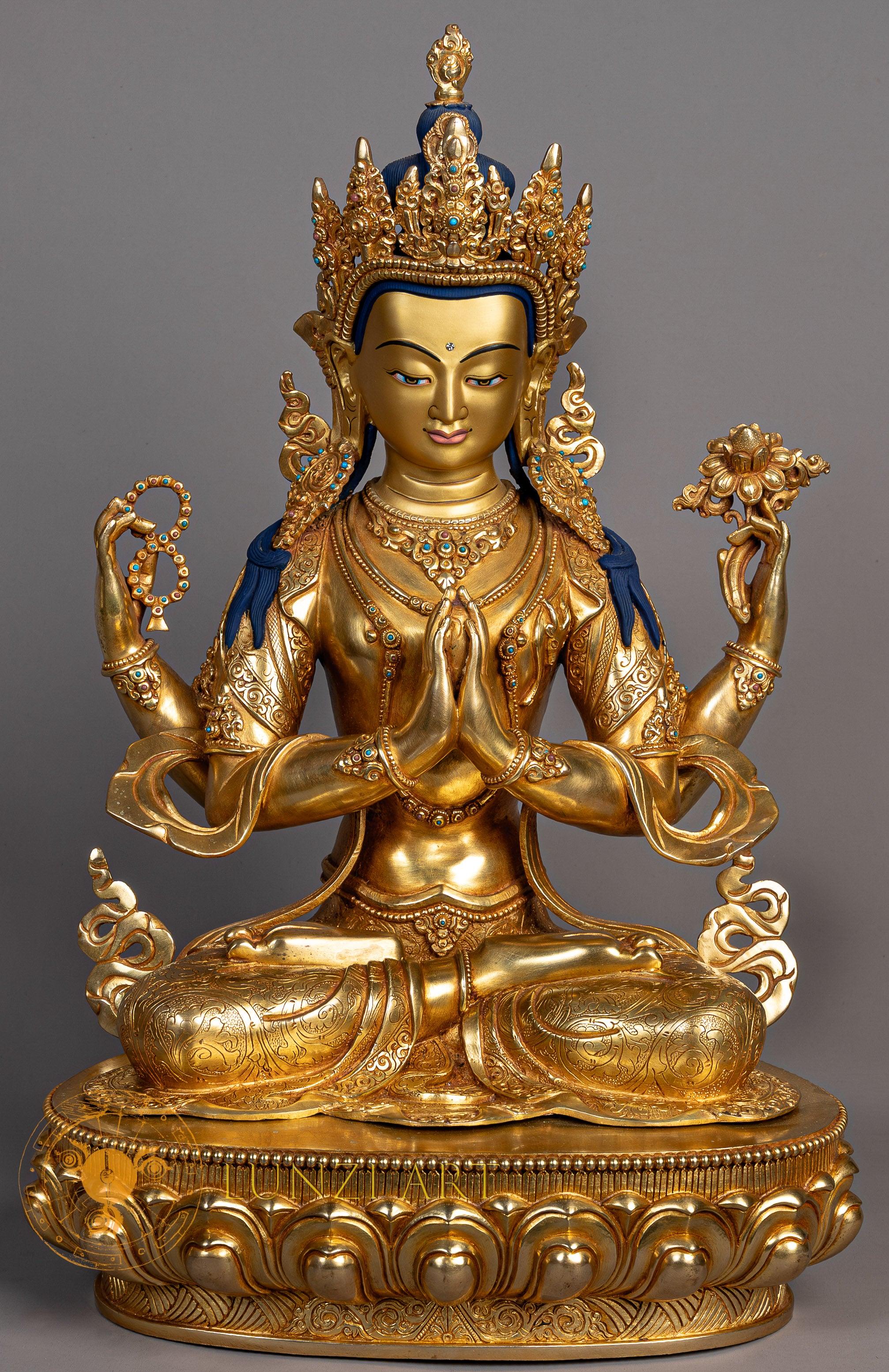 Handcrafted Chenrezig Statue | Embodying Compassion