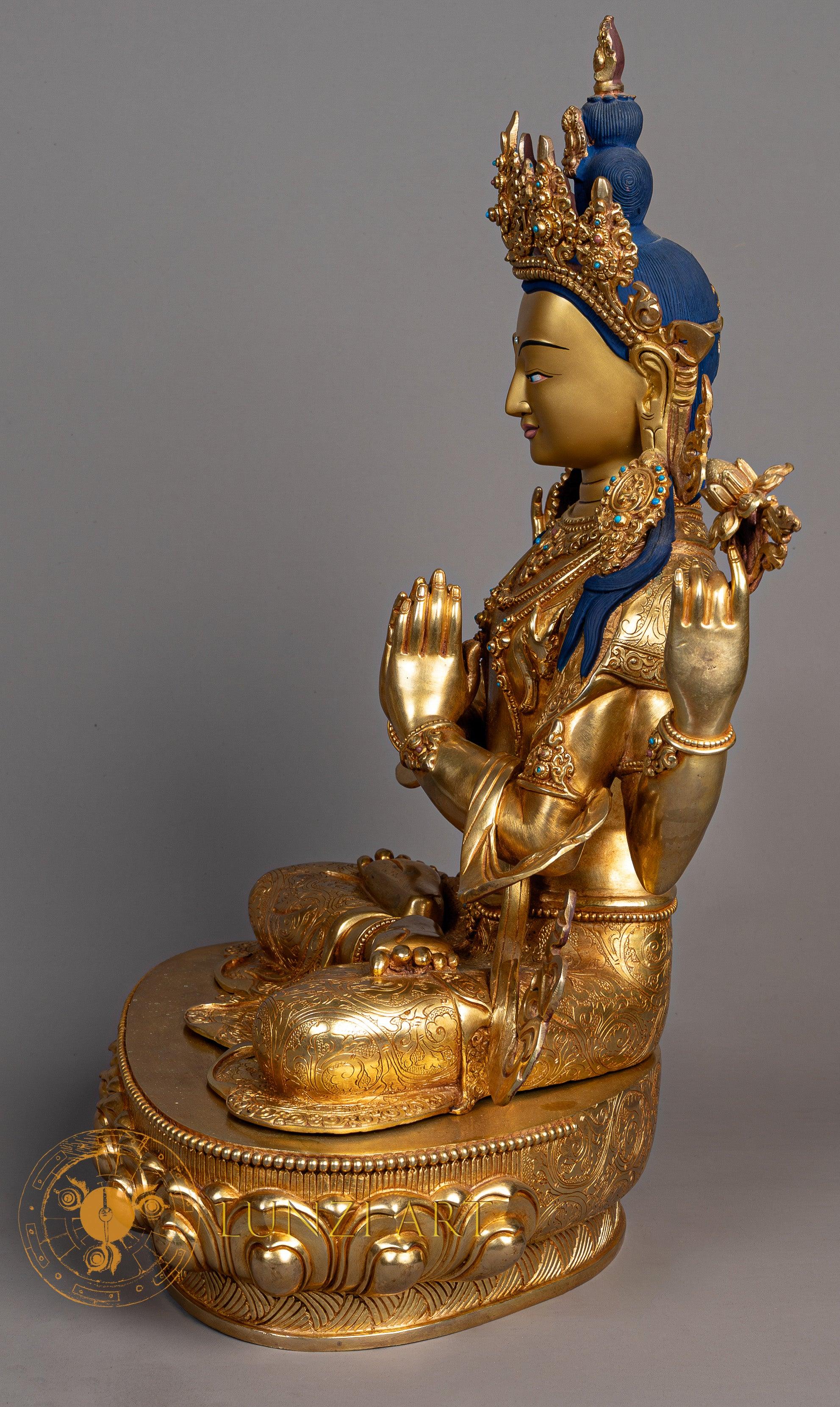 Handcrafted Chenrezig Statue | Embodying Compassion