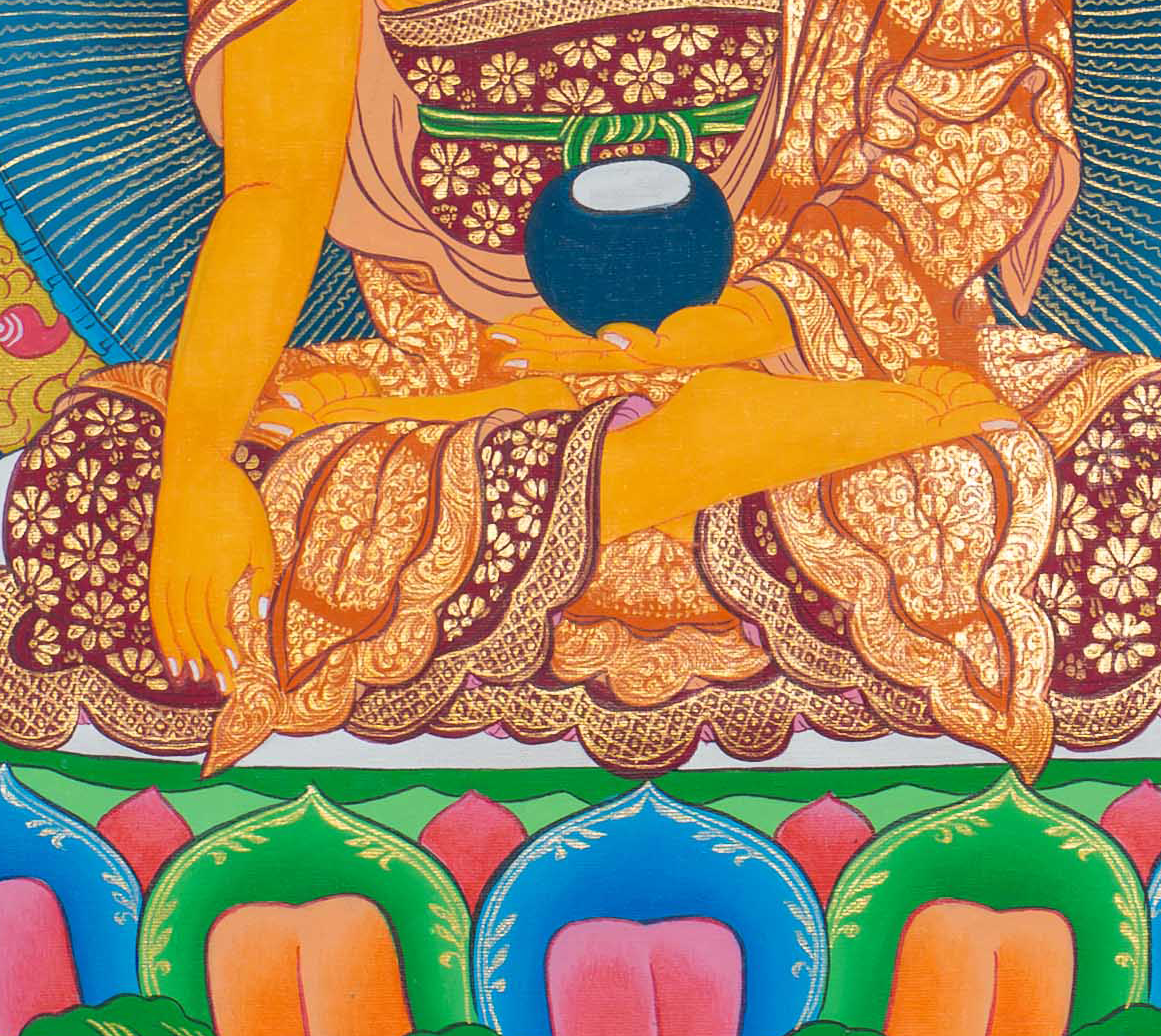 Shakyamuni Buddha Thangka: The Radiant Teacher of Enlightenment