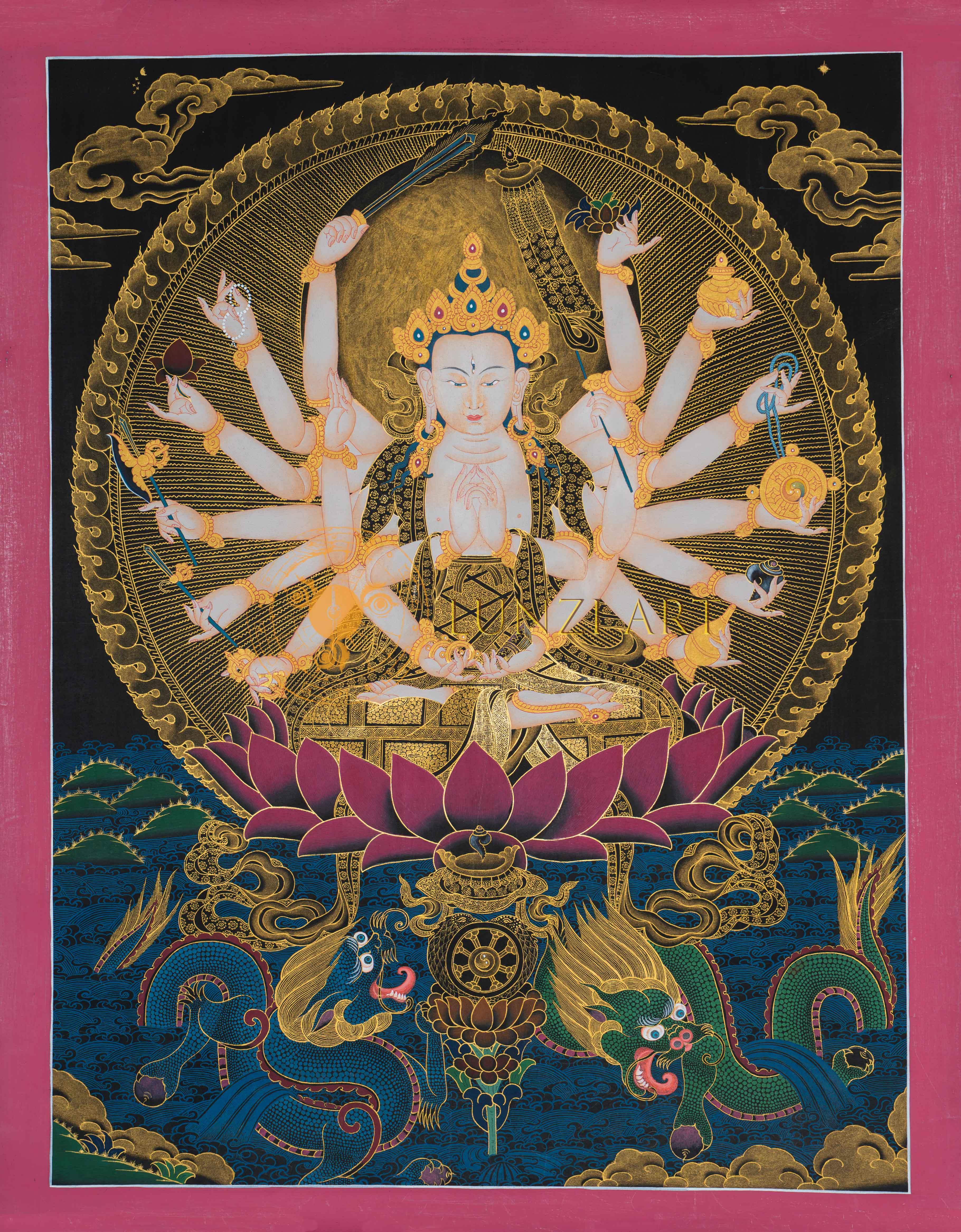 Sacred Chundi Thangka: Embrace Strength and Divine Feminine Energy