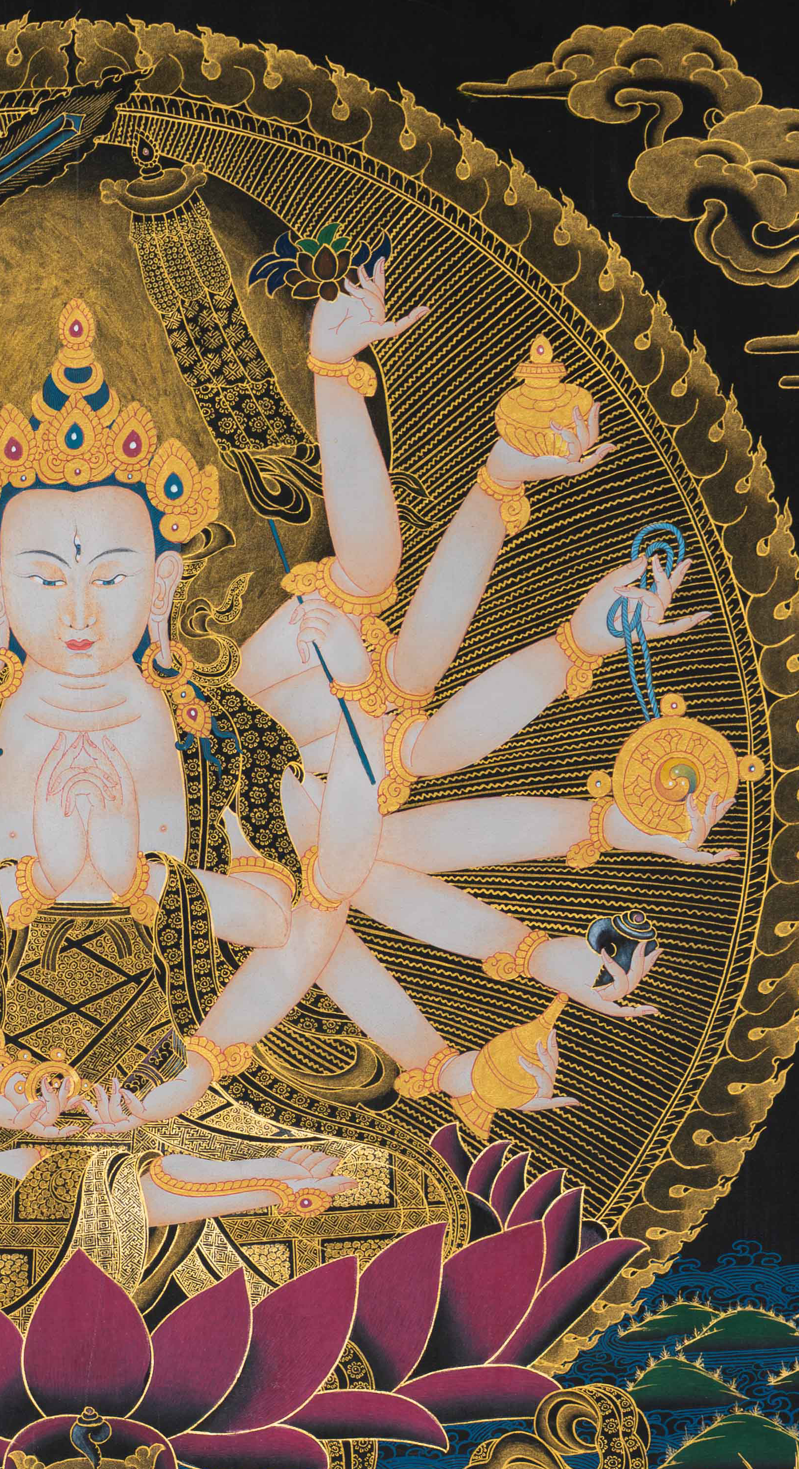 Sacred Chundi Thangka: Embrace Strength and Divine Feminine Energy