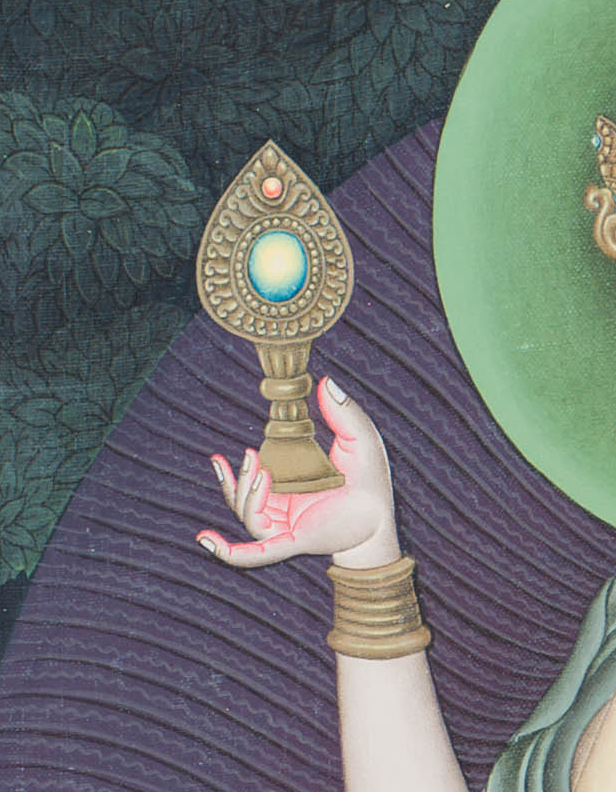 Hand-Painted Ganga Paubha Thangka