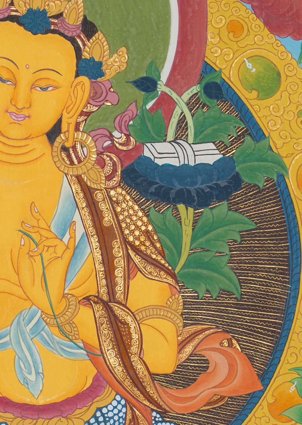 Hand-Painted Manjushree Thangka