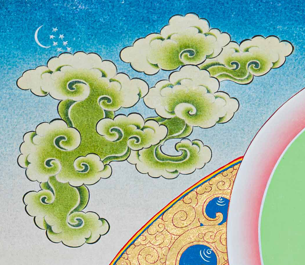 Hand-Painted White Tara Thangka