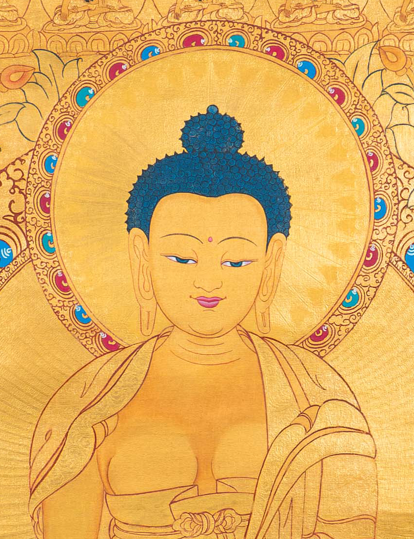 Handpainted 108 Shakyamuni Buddha Thangka