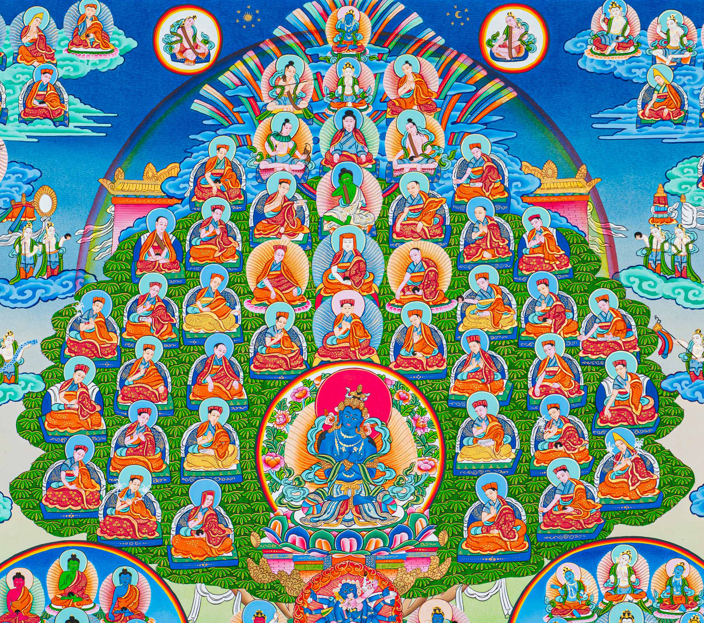 Celestial Tree of Enlightenment Thangka (Chokshing Tree/Dorje Chyang)