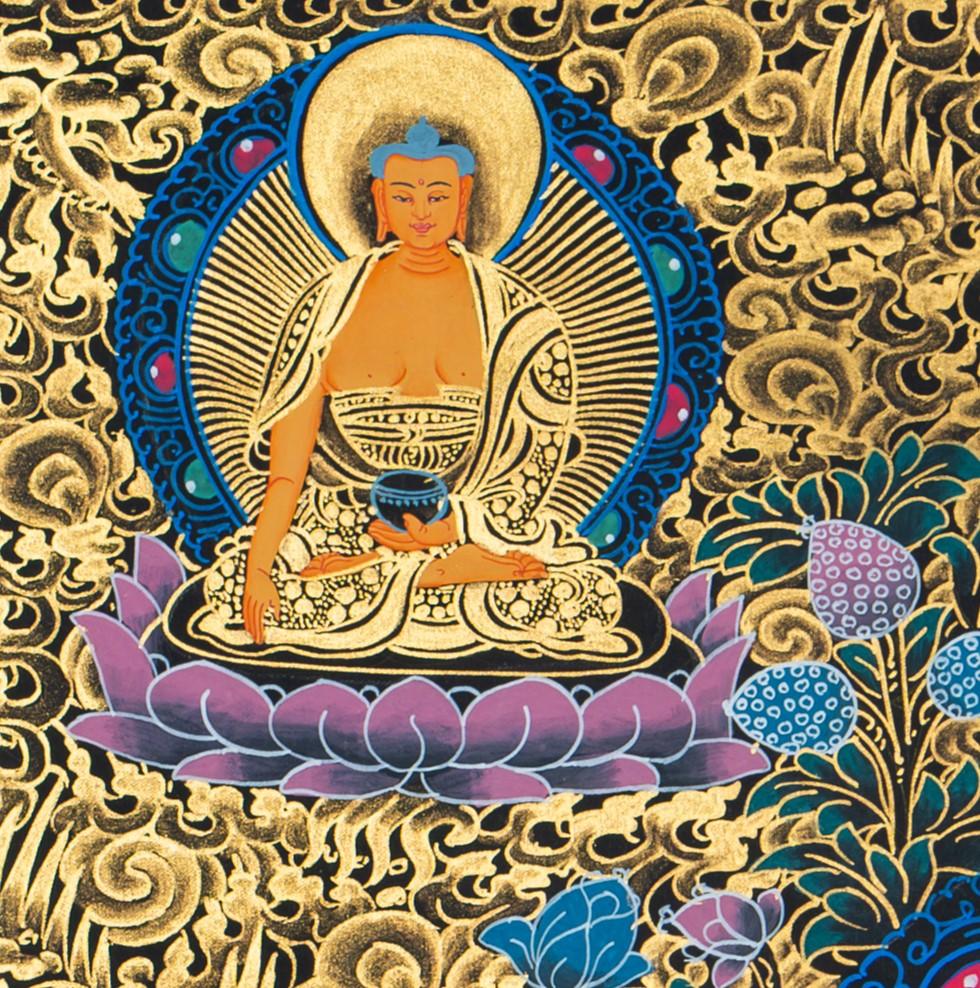 Yellow Dzambhala Thangka : Symbol of Wealth and Abundance