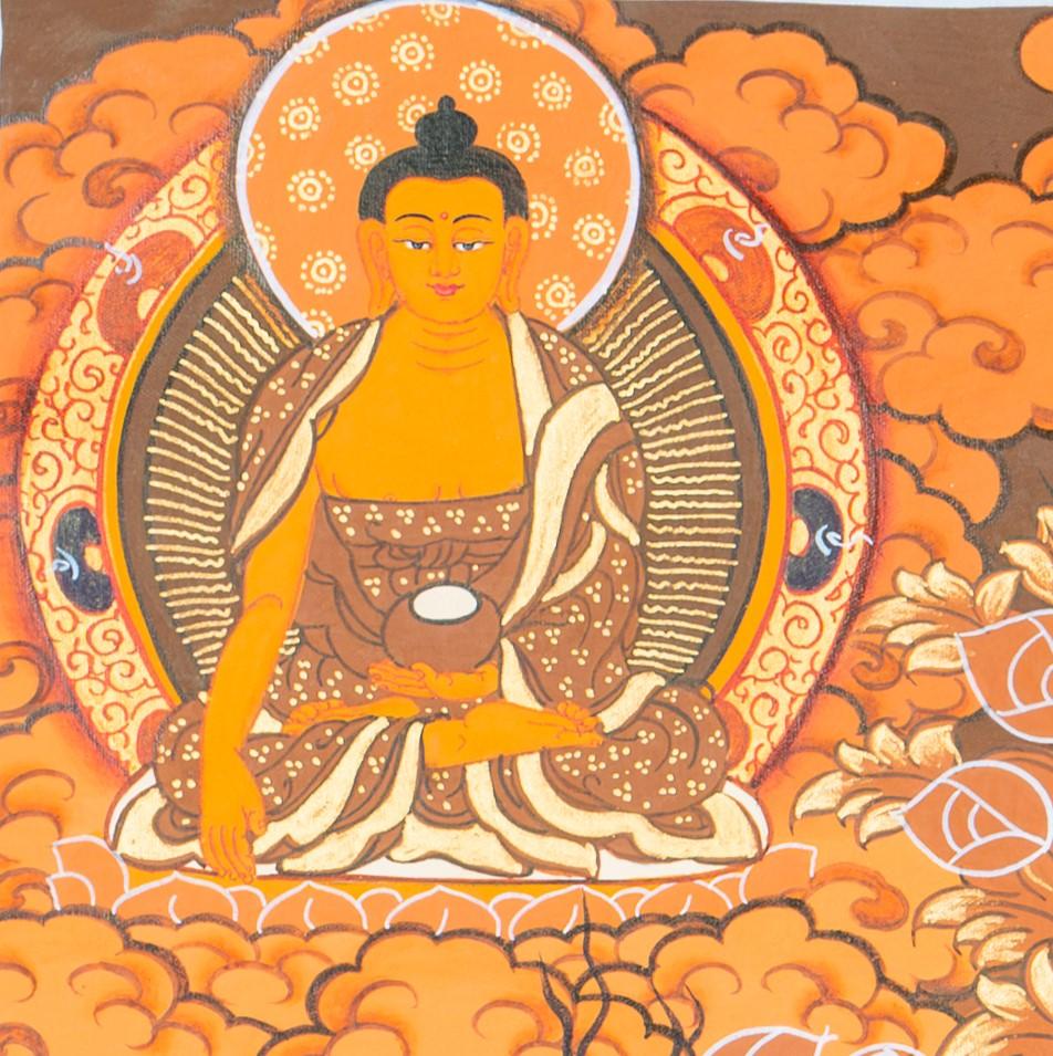Hand-Painted White Tara Thangka